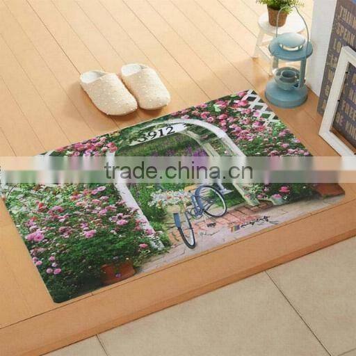 antiSlip bike design door floor mat recycled crumbed rubber mat