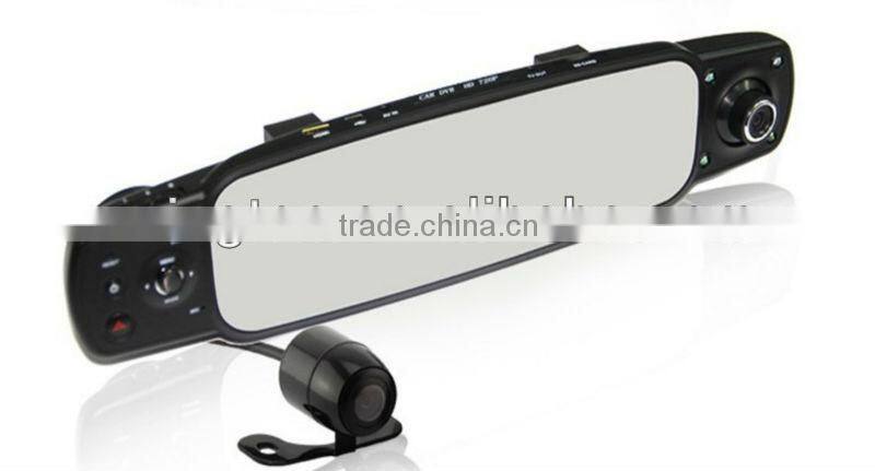 3 Cameras HD720P Rear-View Mirror car dvr camera