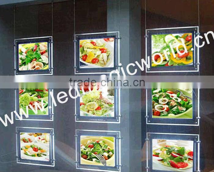 2015 Albaba led photo frame/led light box/menu photo frame