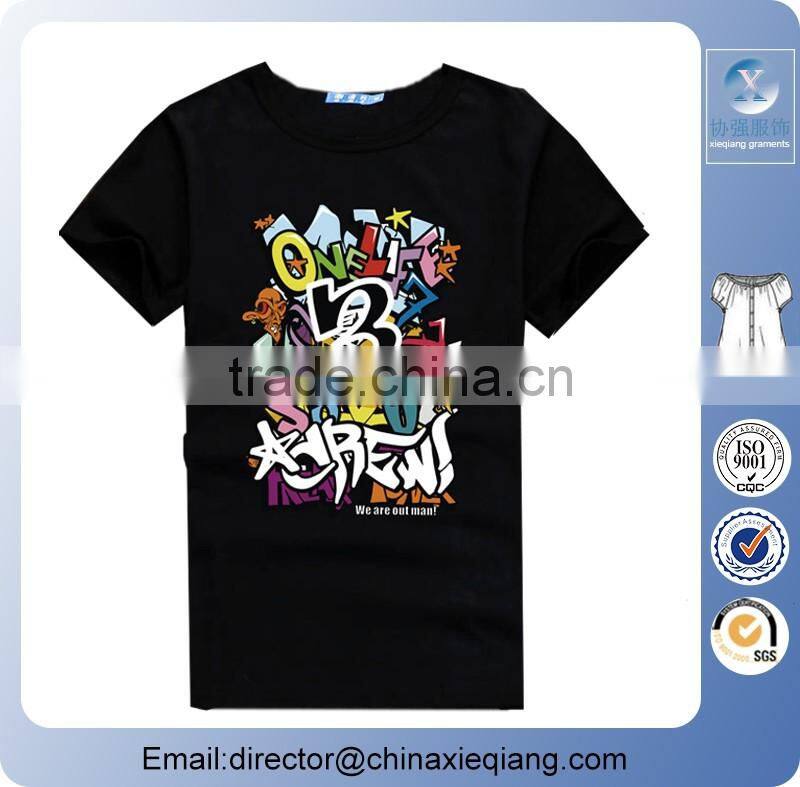 Hotsale sublimation print t-shirt with custom logo/t shirt wholesale China