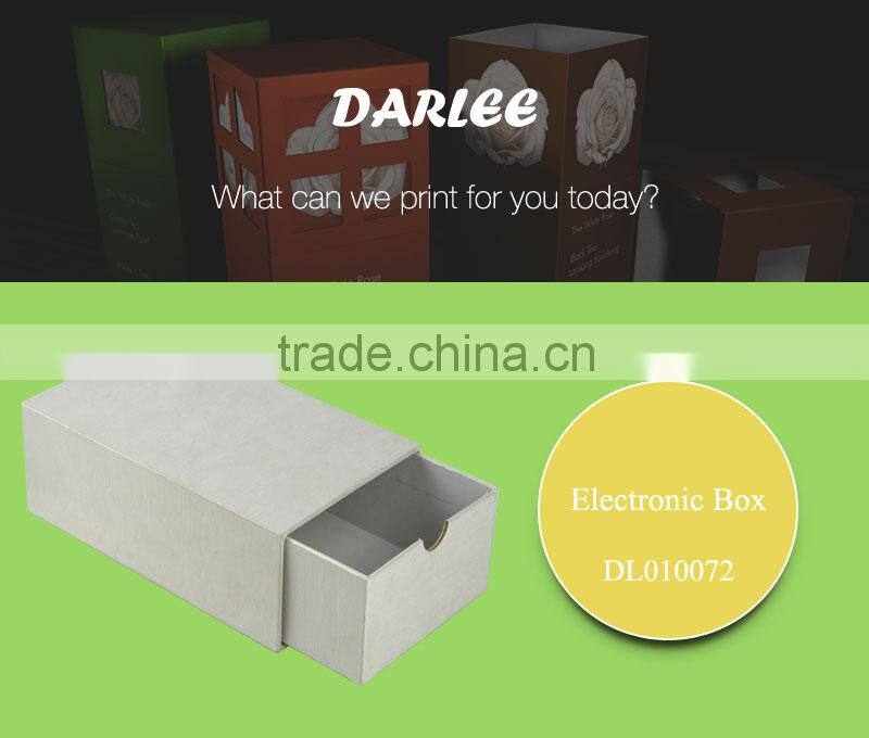 China supplier white cardboard drawer slide shape underwear packaging box design