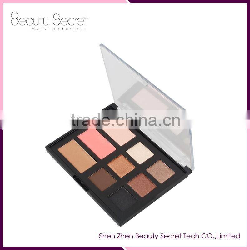 Beauty eyeshadow/Blusher makeup best lady cosmetics 9 colors makeup palette with private label