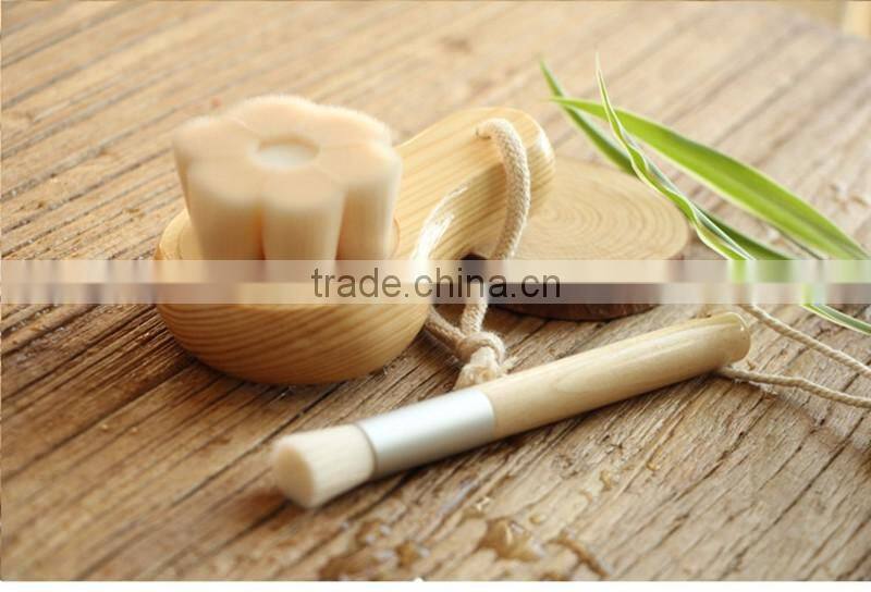 High quality wood handle cleaning makeup brushes