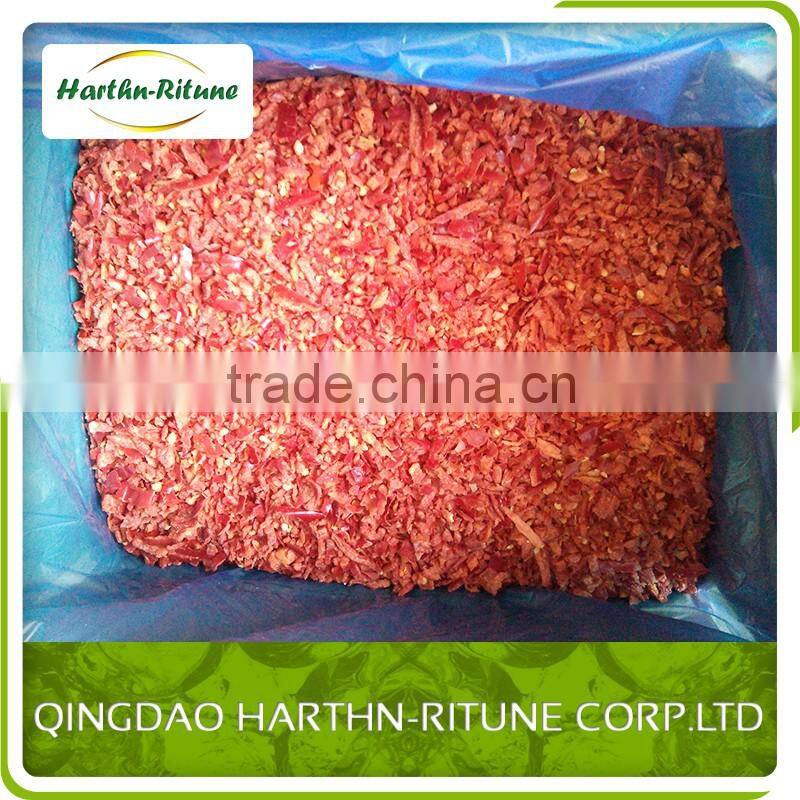 on-time shipment frozen IQF red chilies dices/crushed