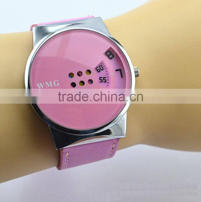 Black Quartz Metal Wrist Watch Ladies Mens Turntable Dial Gift Stainless Steel