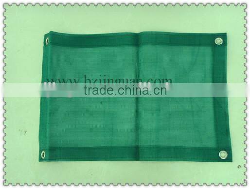green safety net used in construction