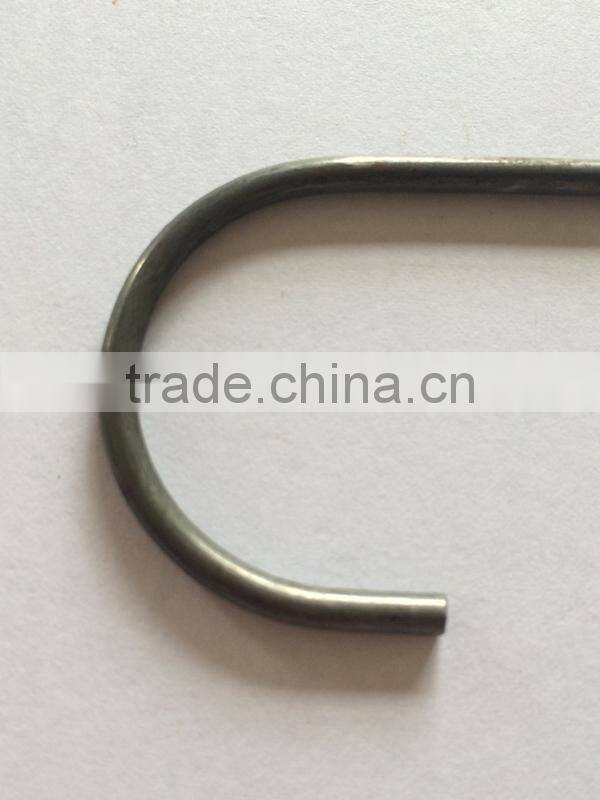 0.076"wire diameter length spring steel wire form 8" length CV power coating hook