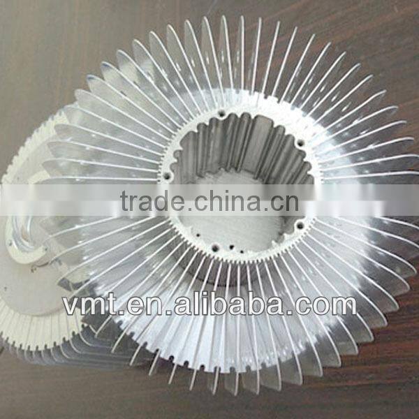aluminum finned 80w 300W led high bay lighting round led heatsink