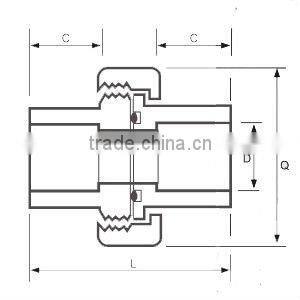 upvc unions DIN PN16 /plastic union /PVC union