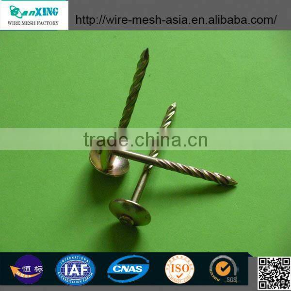 Q195 umbrella head twist shank roofing nails
