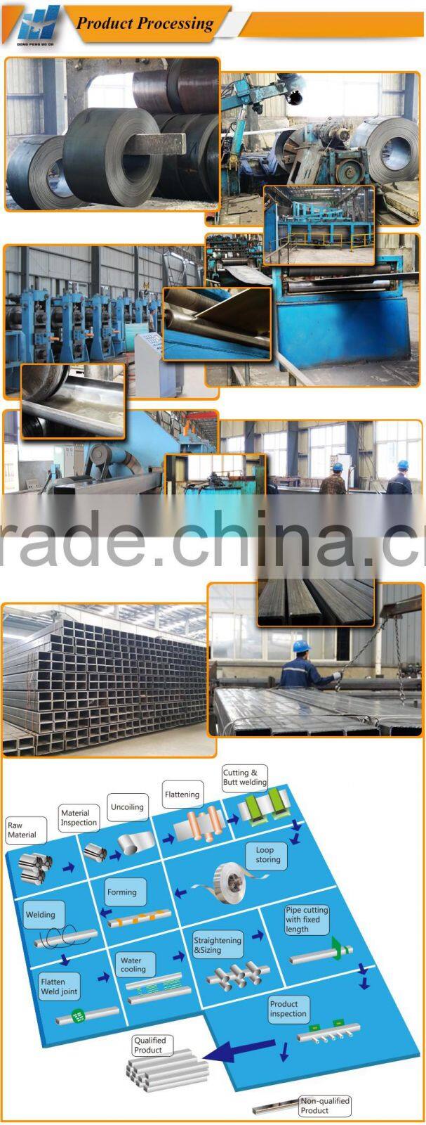 Q195-Q345 black tube 250*250mm square hollow steel pipe