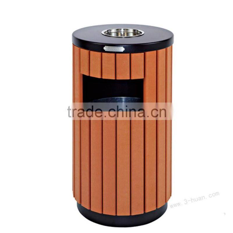 2016 High Quanlity Cheap Outdoor Environment wood plastic composite WPC Dustbin / Trash Can