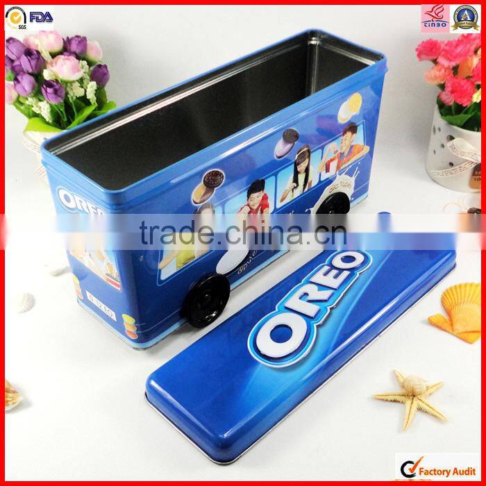 hot sale custom design car shape tin can for chocolate