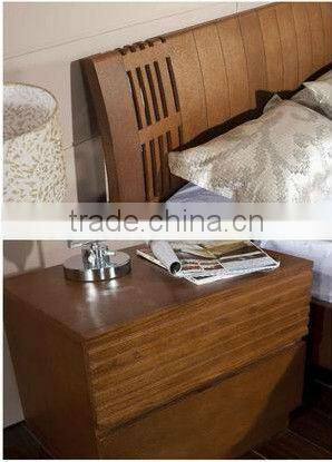 Southeast Style Natural Wood Bedroom Set,Graceful Solid Wooden Furniture Set & Casual Solid Wood Bed