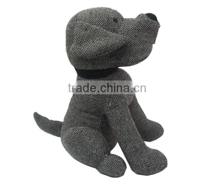 Store More Simple Design Grey Stripe Sand Stuffed Dog Door Stops