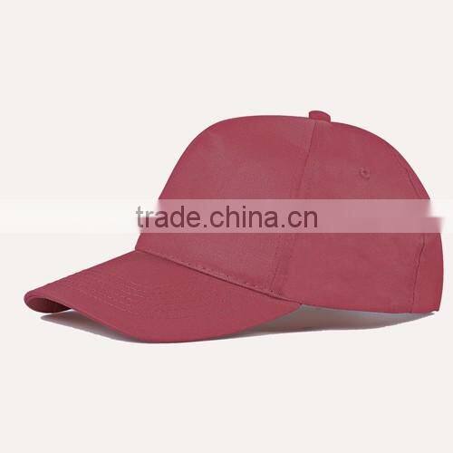 twill cotton 5 panels cap with adjustable plastic fastening