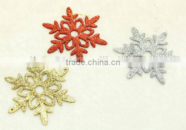 15051801 Hot Sale plastic christmas plastic glitter snowflake