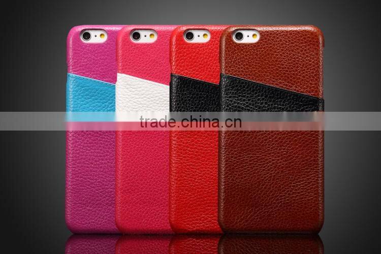 Genuine leather back cover, multi color leather case for iphone 6s / plus