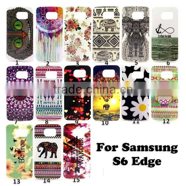 Hot selling IMD process case TPU mobile phone case protective soft back covers for Samsung S6 Edge