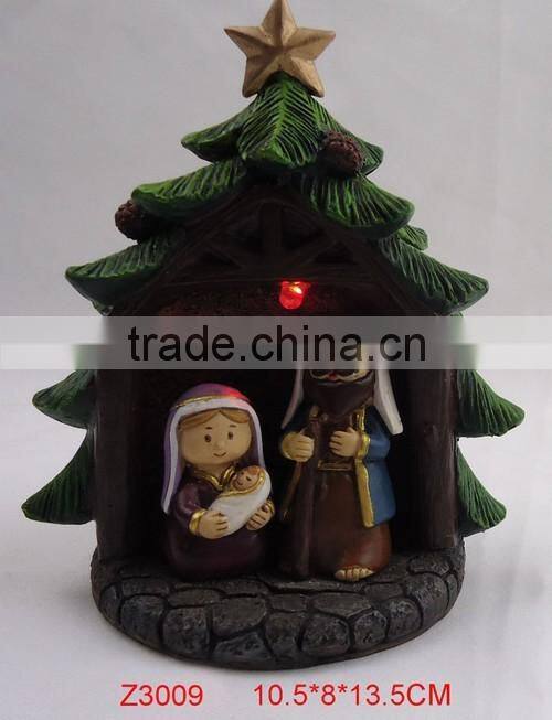 Polyresin 3d baby jesus birth craft holy family figurines