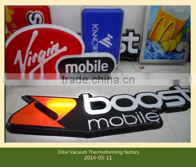 Vacuum thermoforming plastic advertising light box billboard