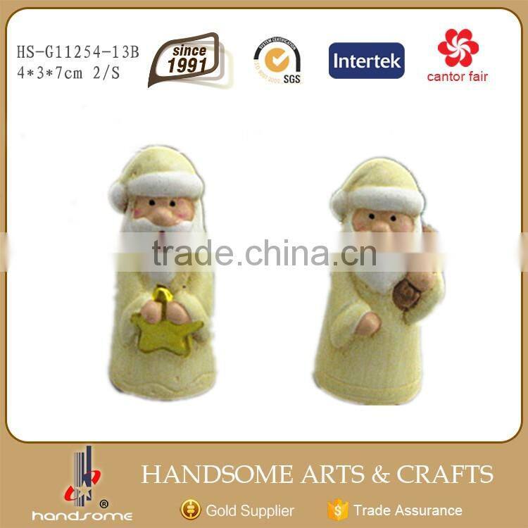 7cm China Small Gift Item Wholesale Handmade Christmas Figurine Decoration Art Supplies Santa Claus