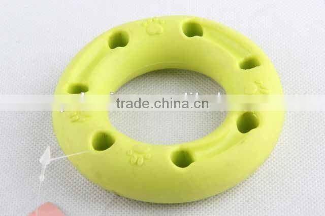 TPR pet toy hollow ring with paw patterns hot sale dog toy