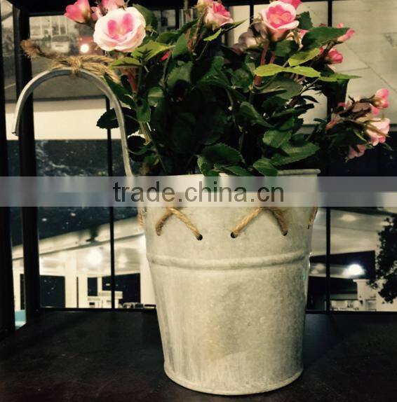 Balcony decoration detachable hook metal hanging flower pot