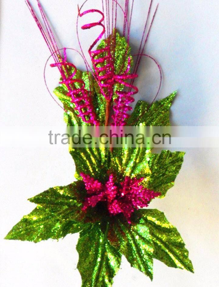 christmas wall hanging decorations glitter twigs christmas flowers for christmas market