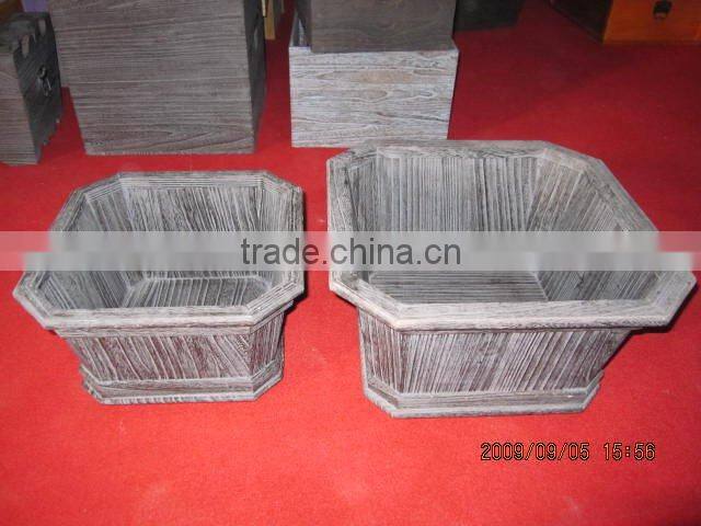 wood flowerpot