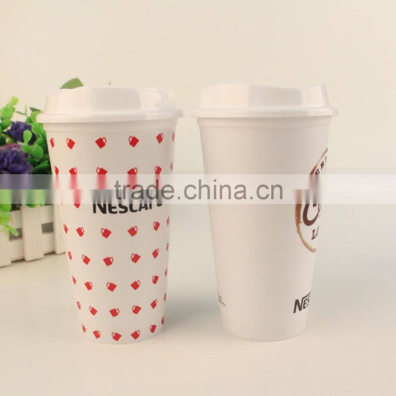 PP material wholesale plastic reusable coffee cups