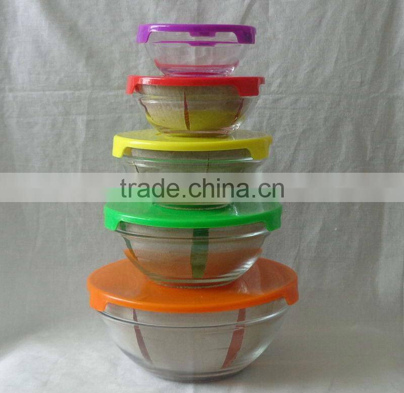 Glass bowl With color Lids