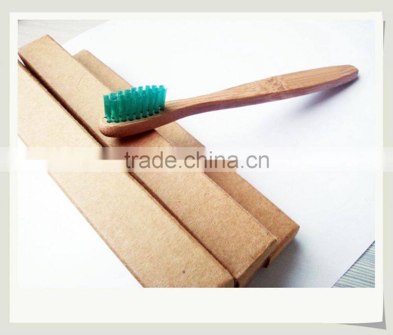 Laser engrave logo family bamboo toothbrush for kids