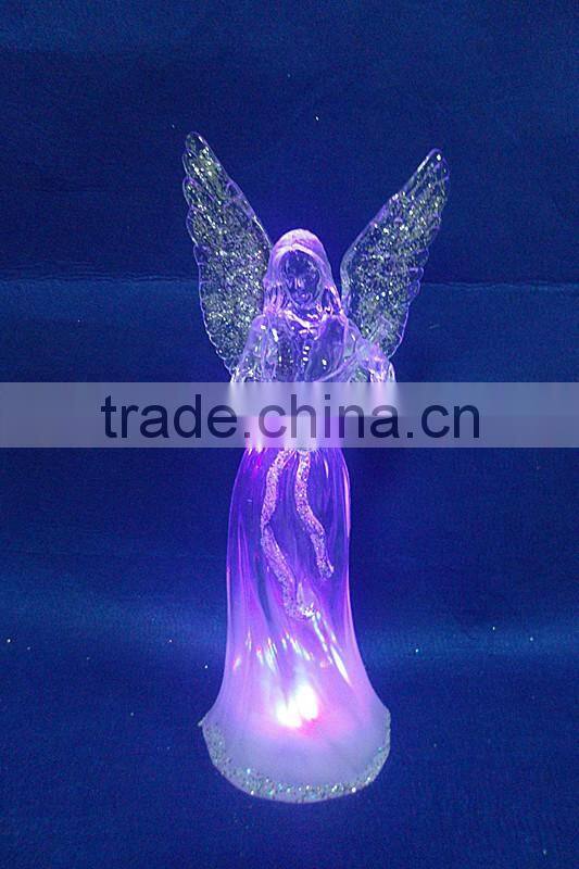 led plastic acrylic new christmas angel figurines statue for sale