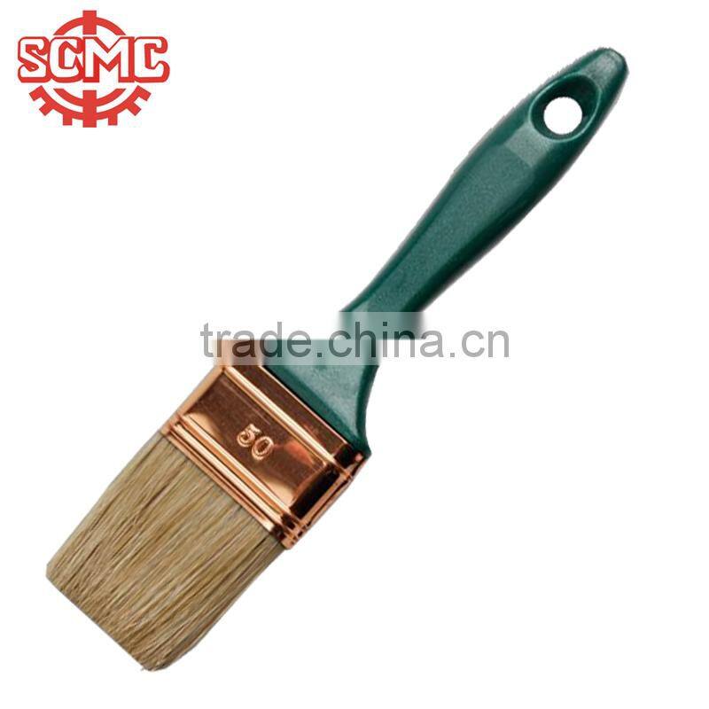 plastic handle mixed bristle copper coated paint brush