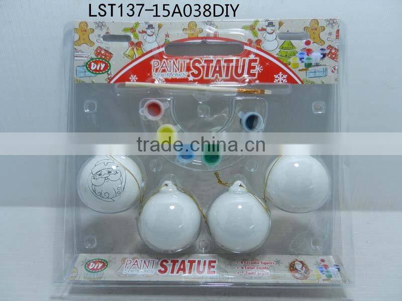 New ceramic DIY christmas paint set,diy watercolor paint set,paint brush set