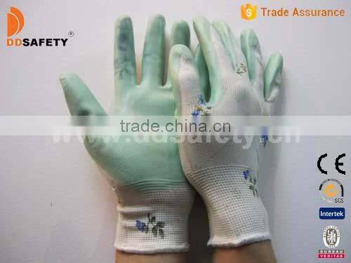 DDSAFETY Nitrile Coated Gloves 13 Gauge Nylon Polyester