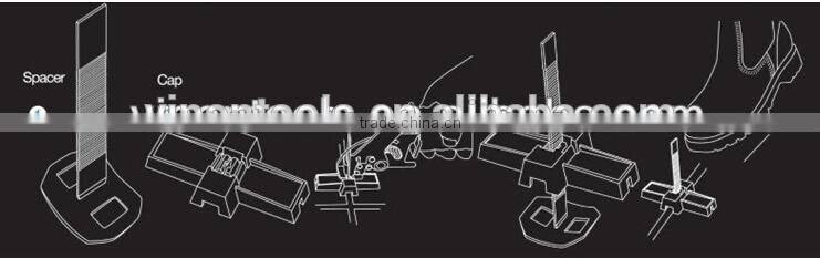 Lippage leveling system, Tile Leveling System, Tile leveling Wedge. Tile spacer and caps and tool gun