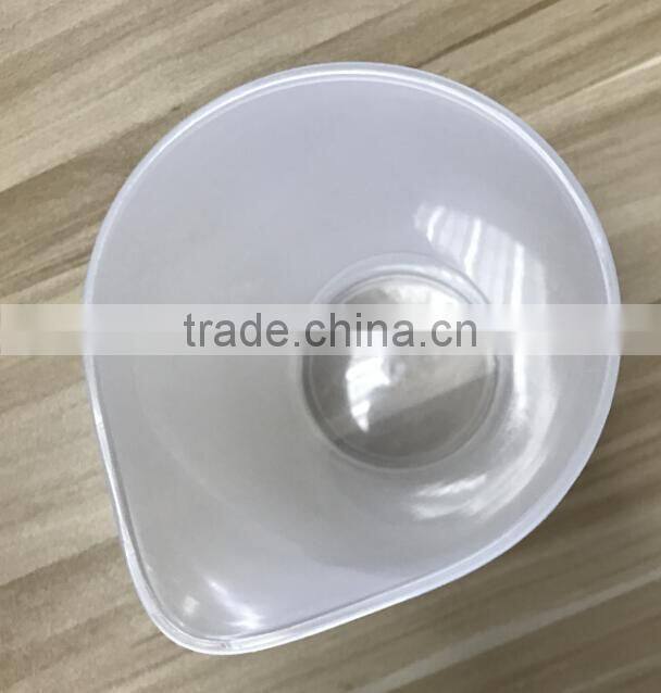 White mini household hand blender with stainless steel blades