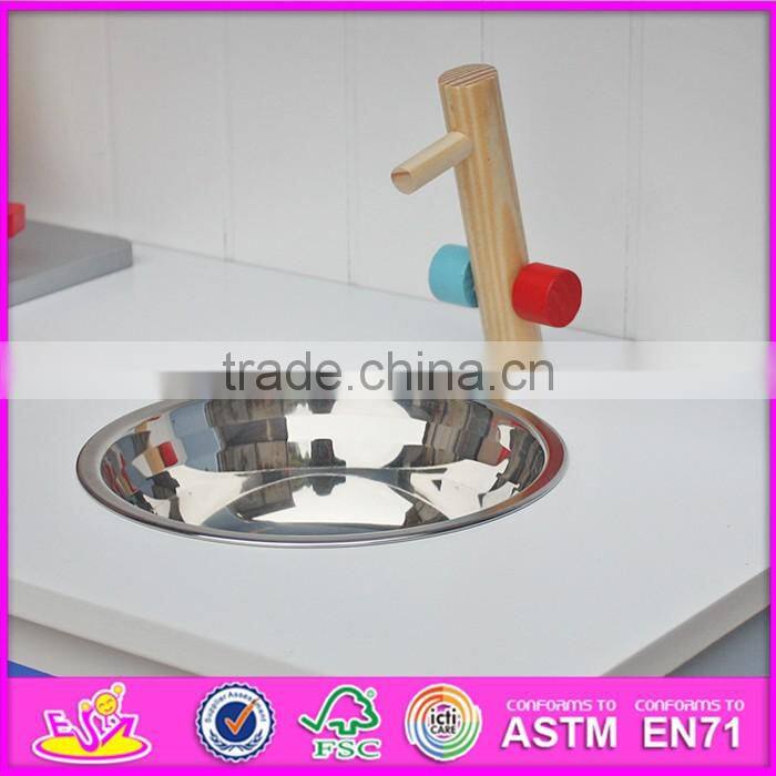 2016 new design preschool toy wooden children play kitchen sets W10C244
