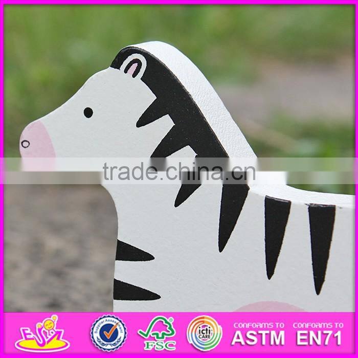 2017 New products animal toy wooden cars for kids W04A316
