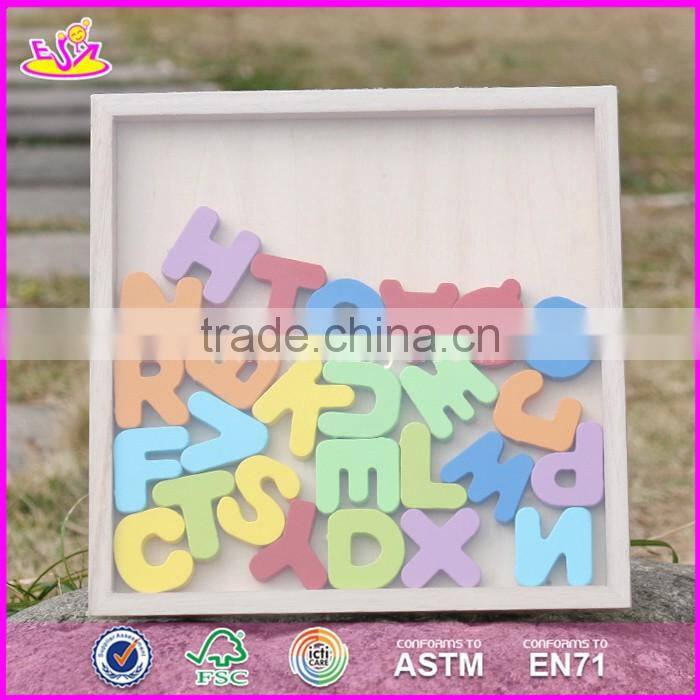 2017 New design toddlers educational wooden abc learning W14B072