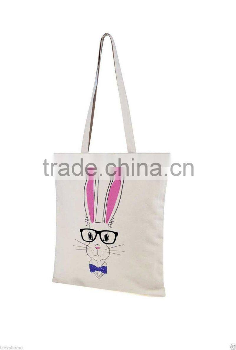 High Quality Large Capacity Organic Cotton Blank Shopping Tote Bag