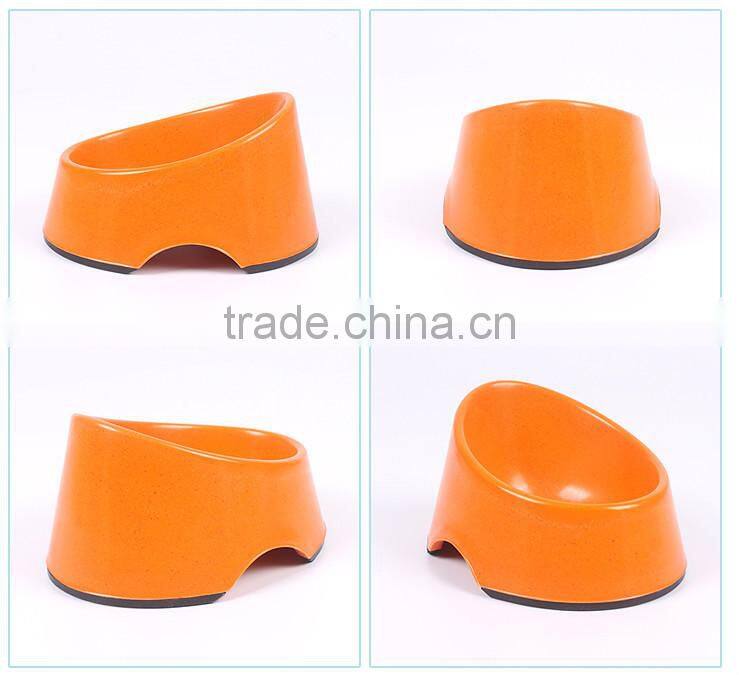 large plastic dog dish / plastic non slip dog dish bowl/ plastic melamine pet food bowl
