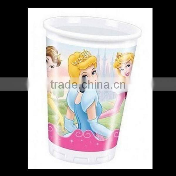 Princess Girls Childs Kids Birthday Party Plastic Cups 200ML,custom plastic party tea beverage cup wholesale manufacturer