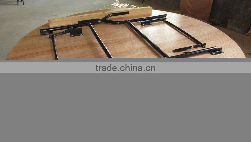 plywood ALU edge banquet folding round dining table with USA leg