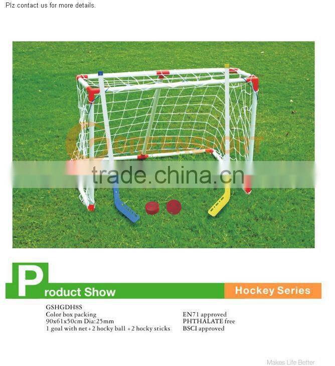 kids mini plastic hockey goal for children training with hockey sticks and balls