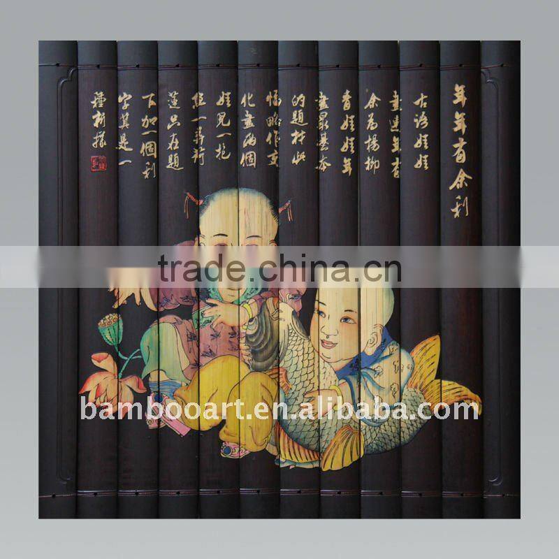 bamboo crafts (bamboo painting )