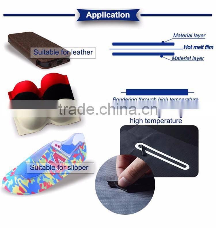 China Jiabao Polyurethane hot melt adhesive Film for shoes textile fabric