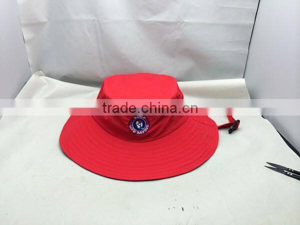 plain red wide brim sun hat/cotton hat /lady bucket hat
